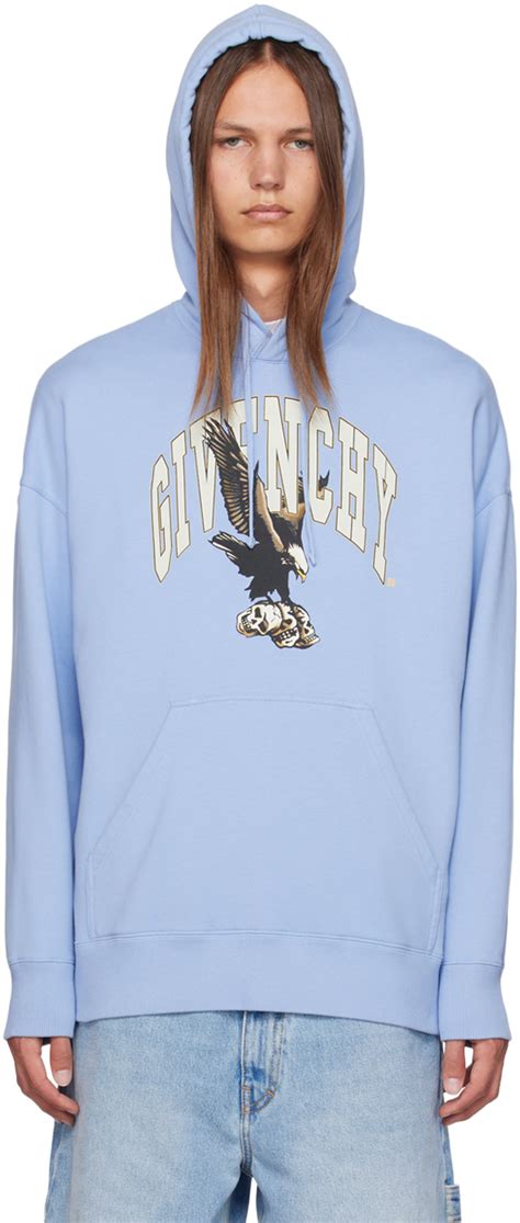 givenchy signature hoodie blue|Givenchy hoodie for sale.